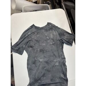 Lululemon Always Agile Short Sleeve Shirt Mens Large Asphalt Tie Dye Print